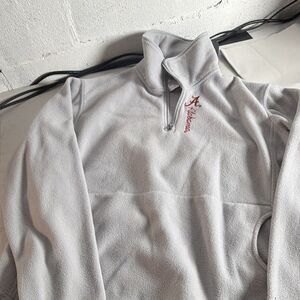 KA Knights Apparel Gray 1/4 Zip Fleece Pullover Sweatshirt XL Mock Neck Pockets